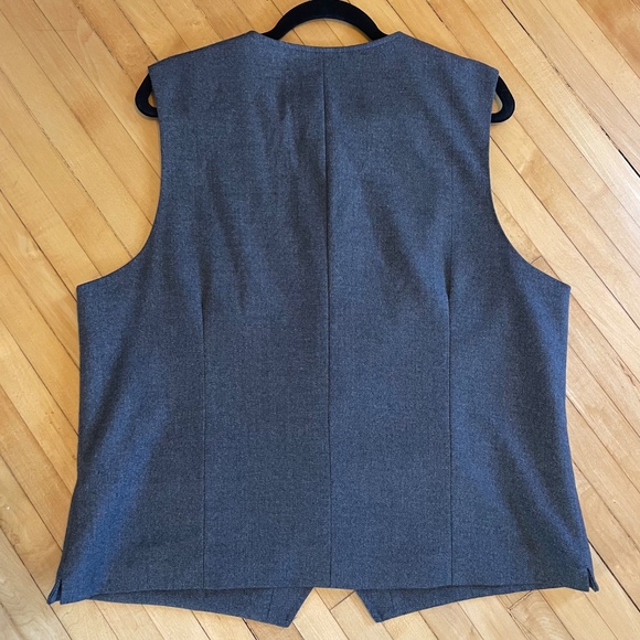 JOSEPH ABBOUD NWOT Woven Stretch Button Front Vest Waistcoat Preppy Academia - Picture 7 of 11